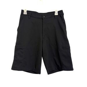 2/$30 Champion Black Performance Golf Shorts Mens 30W Flat Front Athletic
